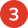 Red circle with number three inside.